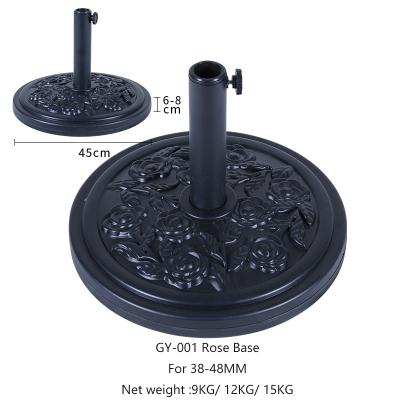 China Modern GY001 Rose Outdoor Patio Beach Garden PE Parasol Umbrella Stand Base for sale