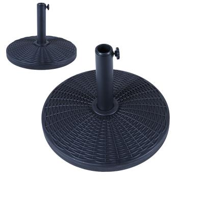 China Modern GY006 Rattan Weaving Outdoor Patio Beach Garden PE Parasol Umbrella Stand Base for sale