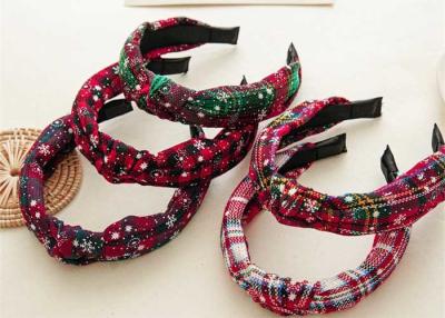 China GLH016 Christmas Style Hair accessories Fabric knotted Headband for women girls bow for sale