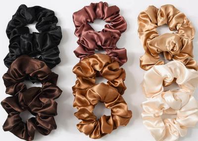 China satin fabric gold black hair extension scrunchies accessories women's head rope matching headwear spot wholesale for sale