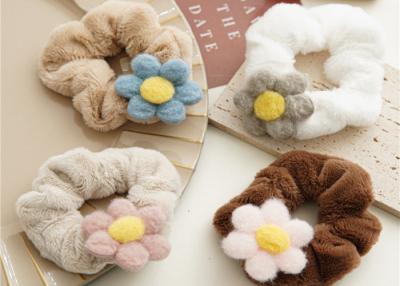 China influencers Winter woolen Sunflowers kids hair accessories scrunchie hair ring tie hair accessories spot wholesale for sale