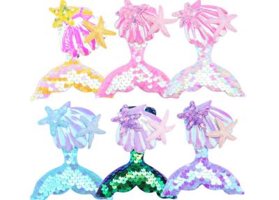 China Cartoon mermaid tail Hairpin girl fresh hairpin Edge clip kids sequin bangs hairpin clip for sale