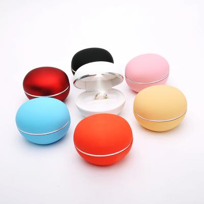 China Fashion Factory Amazon Logo Egg Shape Light Led Earrings Ring Wedding Engagement Jewelry Packaging Velvet Plastic Box for sale