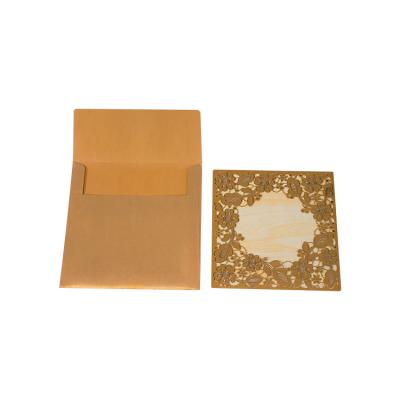 China Recycled Materials Custom Printing Invitation Business Greeting Cards Cheap Fancy Brown Craft Thank You Kraft Paper Wrapping Envelope for sale