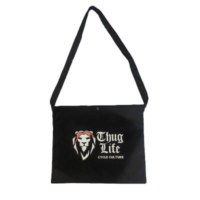 China Tour France Mountain Bike Cotton Or Polyester Cloth Food Recycling Bag Lake Shoulder Musette Heavy Outdoor Cycle Bag for sale