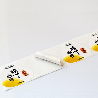 China Waterproof Sticker Food Label Sticker Roll Waterproof Embossed Adhesive Aluminum Custom for sale