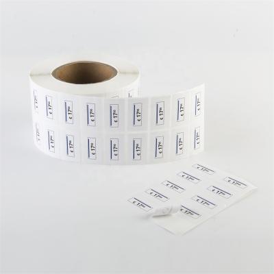 China Self Adhesive Custom Scratch-off Waist Sticker Clothing Waist Label for sale