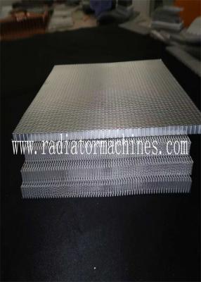 China Customized Aluminum Flat Top Straight Fin / Radiator Aluminum Fins For Variable Foil And Fin Height for sale