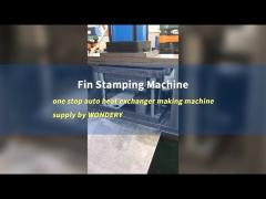 How is the aluminum oil cooler fin made on the reciprocating fin stamping machine ?