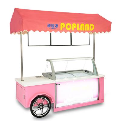 China Mobile Single-temperature Ice Cream Display Cart Ice Cream Popsicle Display Cart for sale