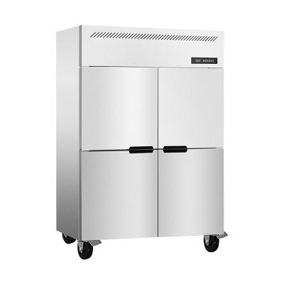 China Double-temperature refrigeration equipment stainless steel commercial kitchen refrigerator freezer for sale