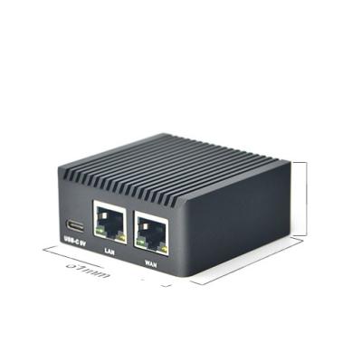 China CNC full metal shell NanoPi R2S mini router RK3328 dual Gigabit Ethernet port OpenWrt5.4 R2S for sale