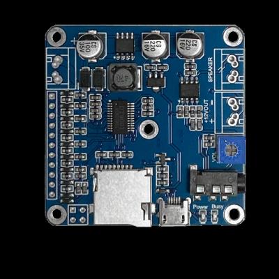 China TF-card DC6-35V 20W 52mm x 52mm output power USB panel UART MP3 voice disk and playback voice module for sale