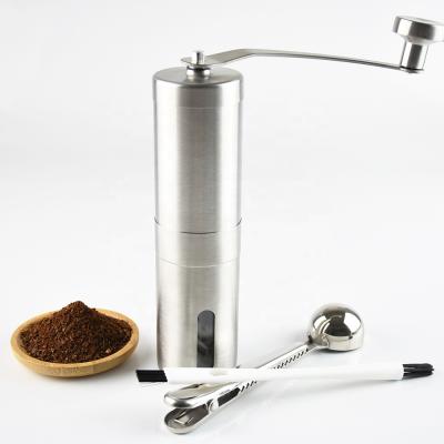 China stainless steel & Portable Manual Coffee Grinder Ceramic Conical Burr Hand Coffee Bean Grinder for sale