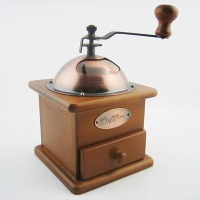 China Good Quality Viable Burr Coffee Grinder Wooden Manual Ceramic Coffee Grinder for sale