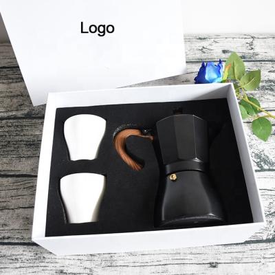 China Customized Viable Stovetop Espresso Maker Moka Pot Coffee Gift Set for sale