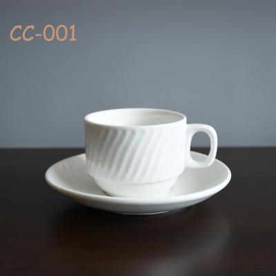 China Sustainable Ceramic Espresso Coffee Cup Porcelain Coffee Mug Set With Saucer for sale