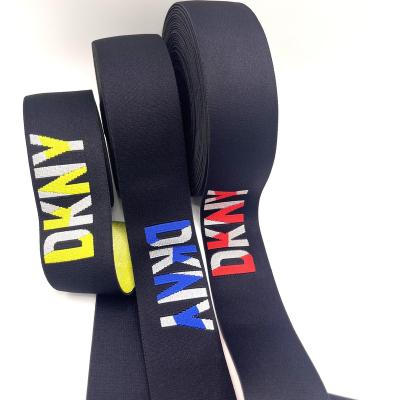 China Custom Super Soft Material Elastic Apparel Webbing For Boxes Shorts Elastic Jacquard Belt Band Webbing for sale