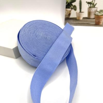 China Factory Supplier 2cm Web Elastic Band For Underwear Decorative Soft Fold Over Elastic Strap for sale