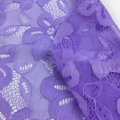 China Fashion Elastic Stretch Lace Fabric For Clothing Dress Sewing Material Wrinkle Lace Fabric for sale