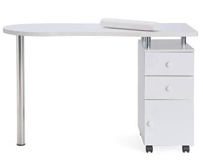 China Modern Professional Modern Nail Manicure Tables White Manicure Rolling Table for sale