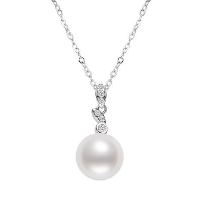 China TRENDY sterling silver white pearl necklace7.5-8mmOne piece silver natural pearl pendant single natural freshwater pearl dropshipping for sale