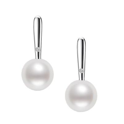 China FASHIONABLE Pearl Earrings Ear Studs S925Silver6.5-7mmPearl Stud Earrings Temperament Silver Bar Female Natural Pearl Earrings for sale