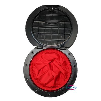 China 8 Inch Plastic Deck Boat Kayak Plastic Hatch With Red Waterproof Storage Bag for sale