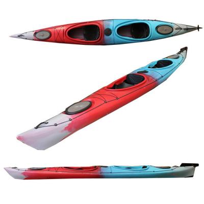 China Kayak Factory Customized Person Sit In Tandem Color LLDPE Rotomold Canoe 2 Kayak for sale