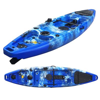 China LLDPE or HDPE 2 years warranty 12' foot pedal kayak with rudder for sale