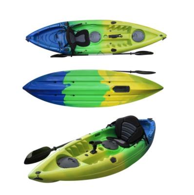 China Plastic Fishing Kayak Vicking 9.7' Single Ft Sit On Tip Kayak Cheap Plastic Rowing Fishing Leisure Made In China for sale