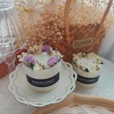 Chine R167 Soy Max Soy Wax Candle Luxury Scented Candles Private Label Dried Flower Scented Candle à vendre