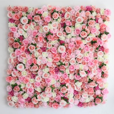 Cina R016 Home Decoration/Party Wedding 3D Artificial Silk Flower Wall Panel Backdrop 40*60 Flower Wall Panel Rose Decor For Wall Decoration in vendita