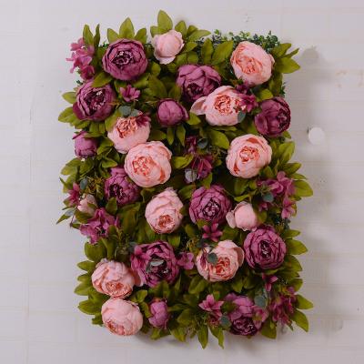 Китай R018 Customizable Decoration Wall Decor Blush Silk Artificial Flowers Wall Decor Rose Flower Wall Panel продается