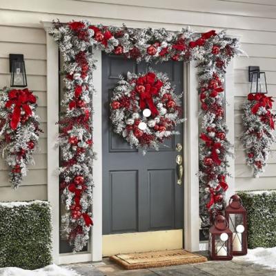 China R234 Autumn Christmas Door Wreath Grapevine Vine Wreath for Front Door Christmas Door Decoration for sale