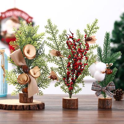 중국 Potted Artificial Pine Needle Pine Cone Aromatherapy Relaxation R343 Christmas Table Decoration Christmas Plant Table Decor 판매용