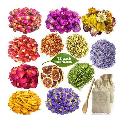 China Fine M135 Mix Lavender Jasmine Rose Calendula Natural Dried Tea Flower Herbs Kit Dry Flower Tea For Bath Resin Soap Candle Making à venda