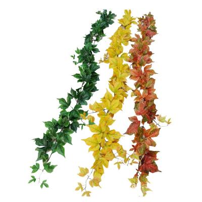 China Beautiful Christmas Vine Artificial Ivy Carton Silk Shandong Decorative Hanging Flowers and Garlands M143 Colorful Wedding Home Decor 10 PCs MSH for sale