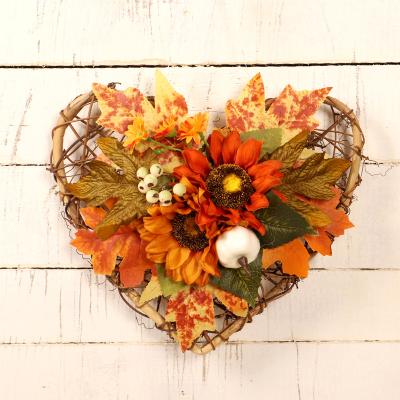 China R151 Autumn Fall Wreaths Front Door Silk Wreaths For All Seasons Artificial Wreath en venta