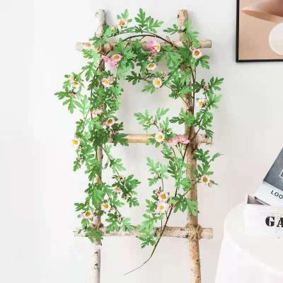 China R256 Silk Wedding Decoration Flowers Artificial Flores Vine Daisies Flower Garland en venta