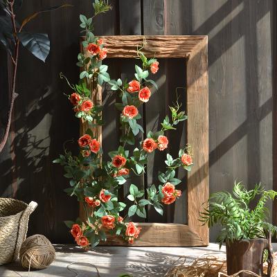 Chine Farmhouse Silk Indoor Decor Room R364 Artificial Rose Vine Leaf Garland Flower à vendre