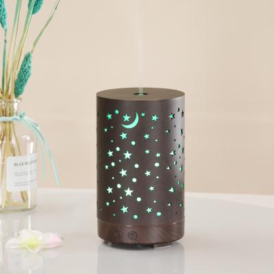 China 7 Color LED Lights Amazon Diffuser 100ml Grain Oil Diffuser Hot Sale Home Wood Essential Oil Aroma Diffuser for sale