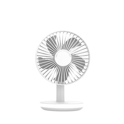 China F18-0014 Hotel Fit Led Portable High Wind Simple Operation 6 Inch Night Light Desk Fan for sale