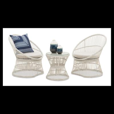 China Modern creative balcony rattan table and chair set of three pieces, simple rattan chair egg chair for sale