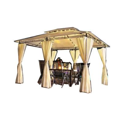 China 3*4M Sun and Rain Shade Pavilion with LED Lighting Outdoor Gazebo for sale