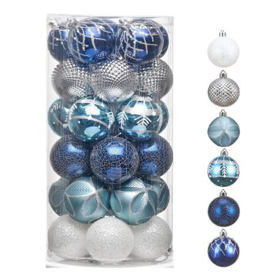 China 6cm*30 Christmast ornament section, 100% PS Christmas decorative painted balls, match freely, Christmas party decorations for sale