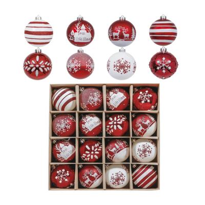 China 6cm*16 Christmast ornament section, match freely, decorative painted Christmas PS balls, necessary decorations for festival atmosphere for sale