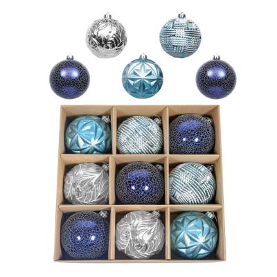 China 8cm*9 Christmast ornament section, match freely, necessary decorations for festival atmosphere, decorative painted Christmas PS balls for sale