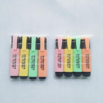 China office & Blue Orange Red Gray Packaging Pen Plastic Box Pink Black Yellow School Markers Highlighter Bar | Pill capsule shaped highlighter pen for sale