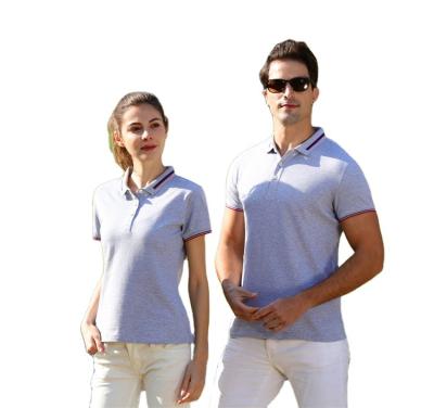 China New 100% Cotton Sea Island Anti-wrinkle Polo Shirt Unisex Casual for sale